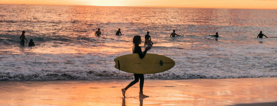 People surfing in Santa Cruz